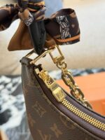Louis Vuitton Catchy Small Monogram Canvas Leather Trim Chain Handbag - Image 8