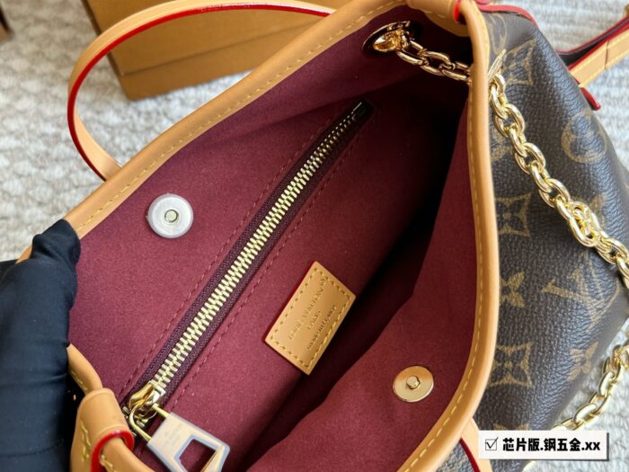 Louis Vuitton Carryall Bb Upgrade Edition Gold Chain Classic Monogram Bag - Image 9