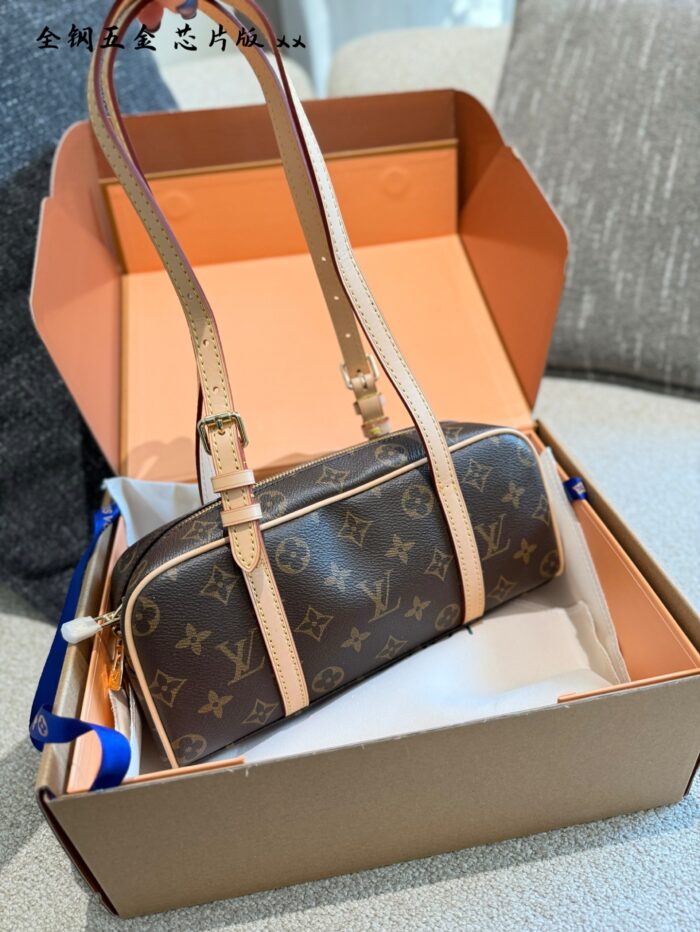 Louis Vuitton Hang On Bowling Bag Monogram Canvas Retro Padlock Adjustable Shoulder Strap - Image 4