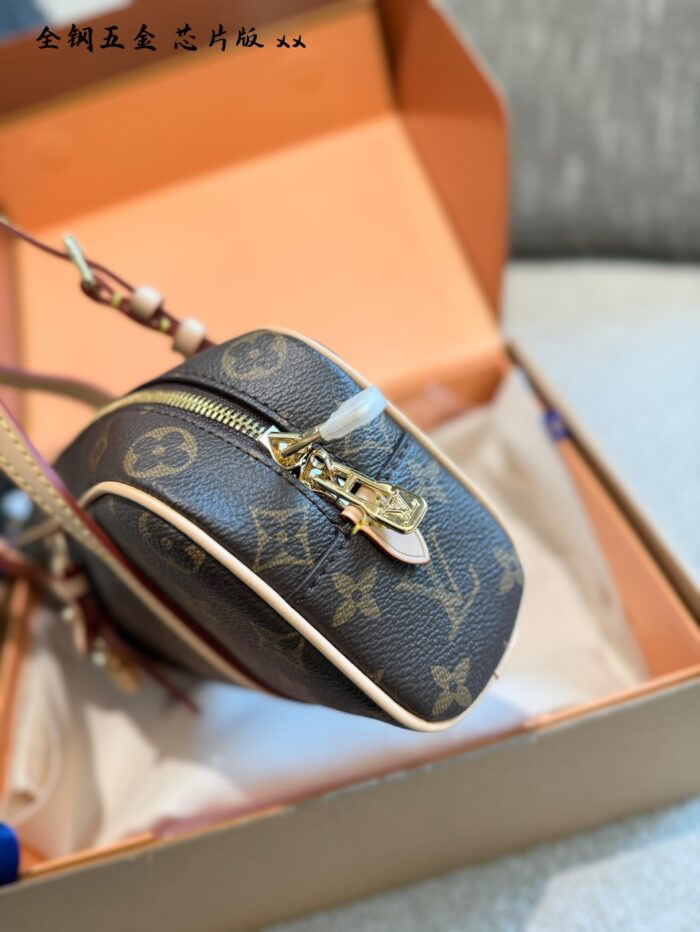 Louis Vuitton Hang On Bowling Bag Monogram Canvas Retro Padlock Adjustable Shoulder Strap - Image 5