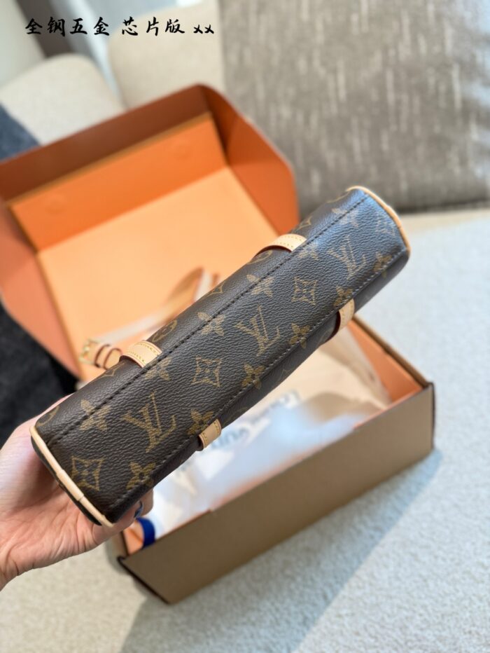 Louis Vuitton Hang On Bowling Bag Monogram Canvas Retro Padlock Adjustable Shoulder Strap - Image 6