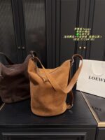 Loewe Suede And Leather Bucket Bag  Generous Capacity - Image 3