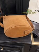 Loewe Suede And Leather Bucket Bag  Generous Capacity - Image 9