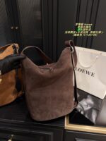 Loewe Suede And Leather Bucket Bag  Generous Capacity - Image 12