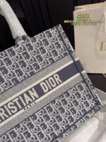 Dior Embroidered Tote Bag With Embossed Design, Printed Shoulder Handbag With Inner Liner - Image 8