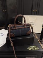 Prada Denim Softlux Handbag Stylish Vintage, Compact And Charming For Everyday Use - Image 2