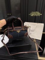 Prada Denim Softlux Handbag Stylish Vintage, Compact And Charming For Everyday Use - Image 7