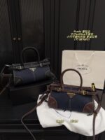 Prada Denim Softlux Handbag Stylish Vintage, Compact And Charming For Everyday Use - Image 10