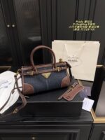 Prada Denim Softlux Handbag Stylish Vintage, Compact And Charming For Everyday Use - Image 12