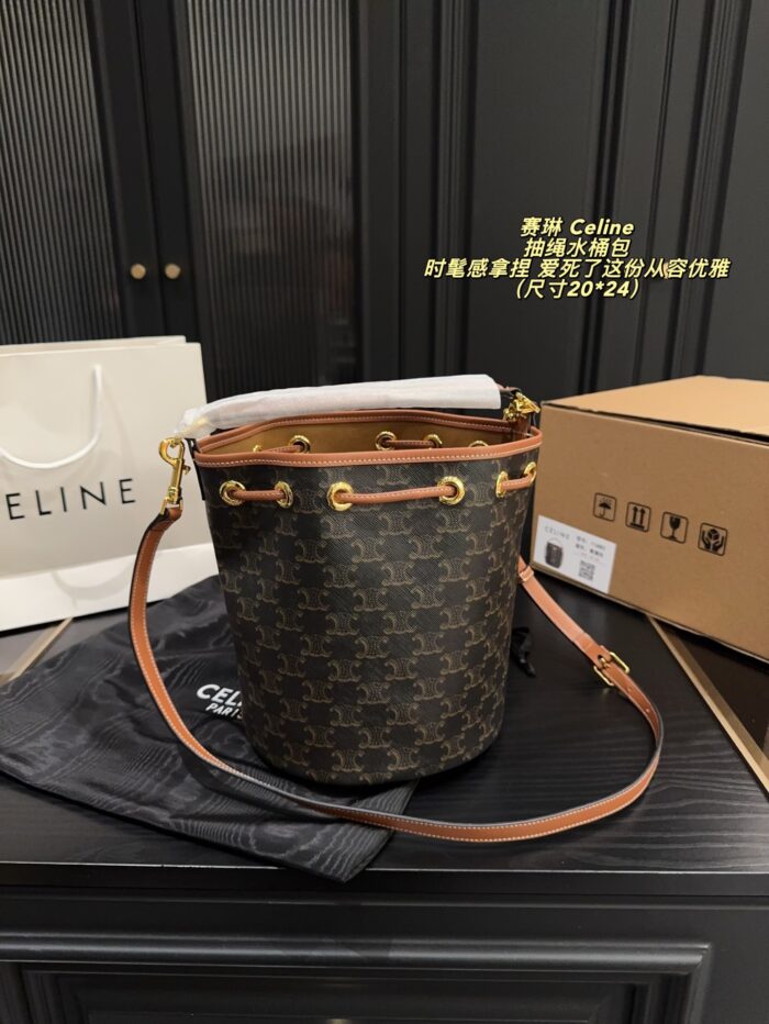 Celine Drawstring Bucket Bag Stylish, Elegant, Versatile, And Elevates Your Aura - Image 3