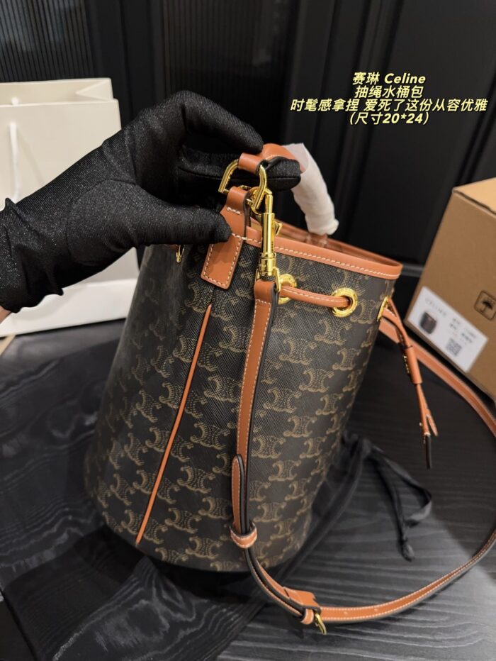 Celine Drawstring Bucket Bag Stylish, Elegant, Versatile, And Elevates Your Aura - Image 4