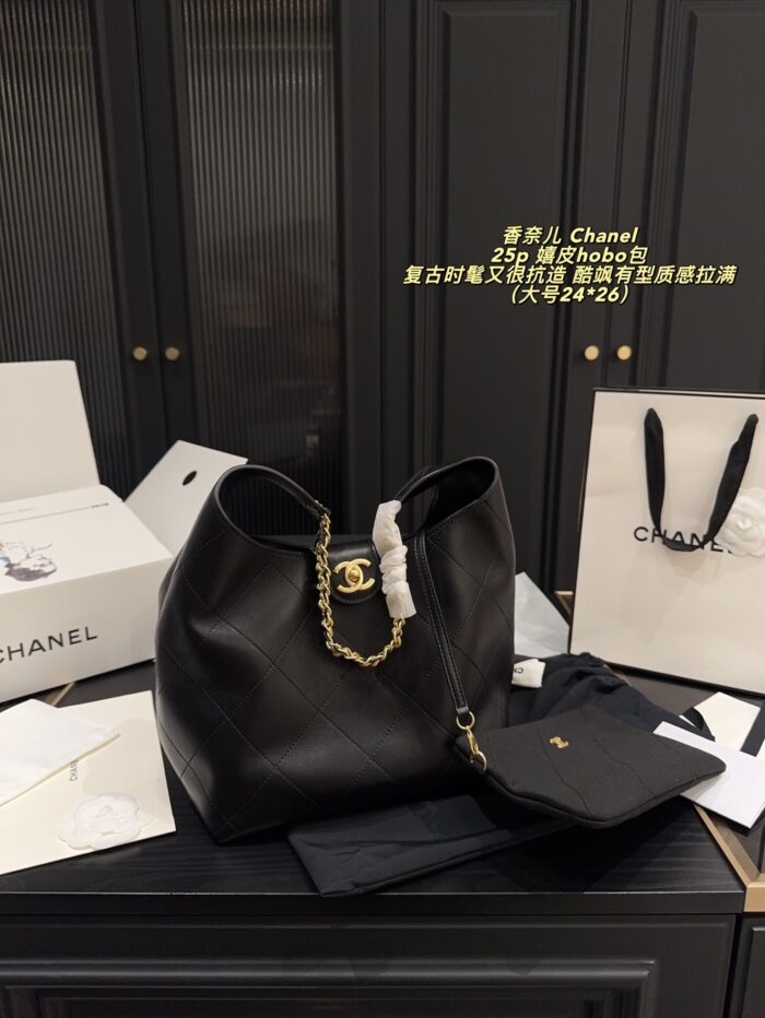 Chanel 25P Hippie Hobo Bag Retro Chic, Edgy And Stylish With Premium Quality - Image 2