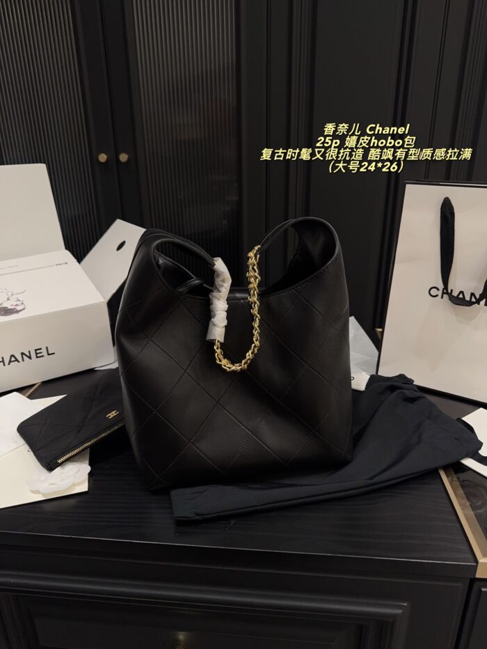 Chanel 25P Hippie Hobo Bag Retro Chic, Edgy And Stylish With Premium Quality - Image 5