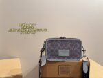 Coach Crossbody Camera Bag Classic Double C Texture Printed Lettering Three-Dimensional Cut Timeless And Enduring