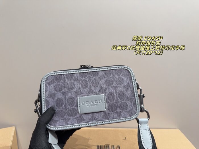 Coach Crossbody Camera Bag Classic Double C Texture Printed Lettering Three-Dimensional Cut Timeless And Enduring - Image 2