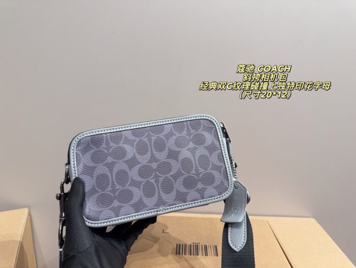 Coach Crossbody Camera Bag Classic Double C Texture Printed Lettering Three-Dimensional Cut Timeless And Enduring - Image 3