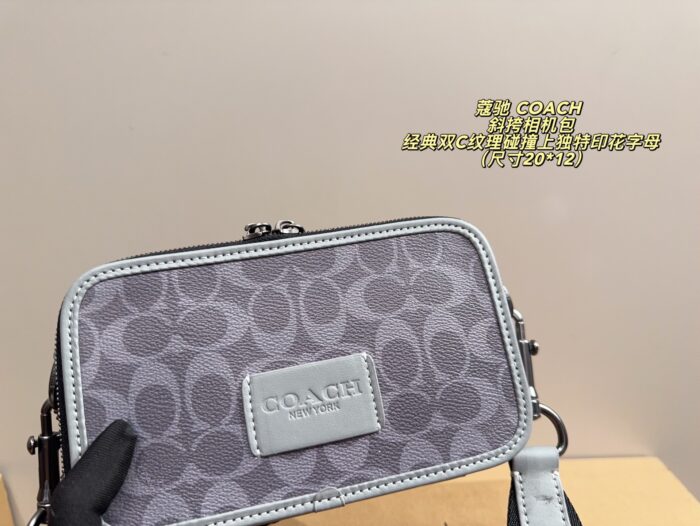 Coach Crossbody Camera Bag Classic Double C Texture Printed Lettering Three-Dimensional Cut Timeless And Enduring - Image 6