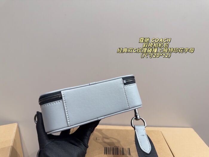 Coach Crossbody Camera Bag Classic Double C Texture Printed Lettering Three-Dimensional Cut Timeless And Enduring - Image 7