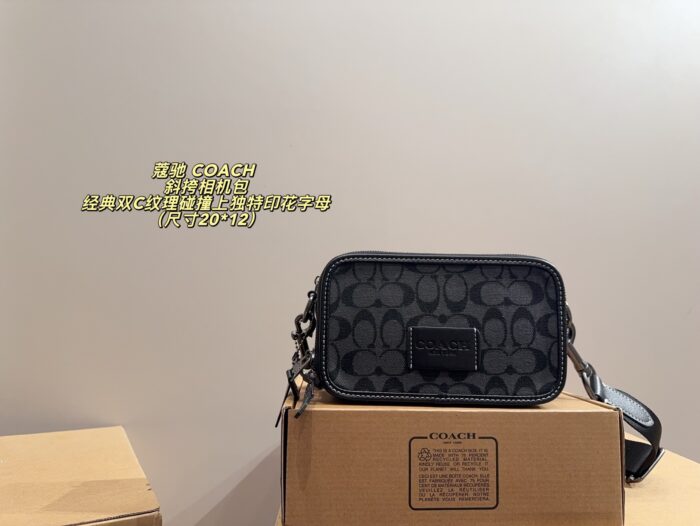 Coach Crossbody Camera Bag Classic Double C Texture Printed Lettering Three-Dimensional Cut Timeless And Enduring - Image 10