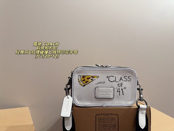 Coach Crossbody Camera Bag Classic Double C Texture Printed Lettering Three-Dimensional Cut Timeless And Enduring - Image 16