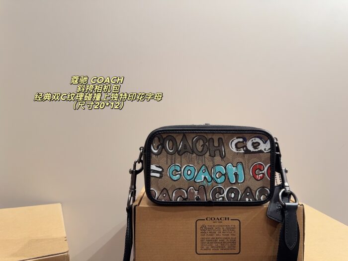 Coach Crossbody Camera Bag Classic Double C Texture Printed Lettering Three-Dimensional Cut Timeless And Enduring - Image 18
