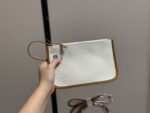 Hermès Autumn/Winter Limited Edition Herbag Madeleine-Inspired Biscuit-Coloured Abstract Pattern Canvas Commuter Bag - Image 3