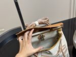 Hermès Autumn/Winter Limited Edition Herbag Madeleine-Inspired Biscuit-Coloured Abstract Pattern Canvas Commuter Bag - Image 4
