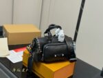 Louis Vuitton Keepall Cargo Bandoulière 25 Handbag Glossy Calfskin Leather Parisian Appliqué Beaded Rivets - Image 6