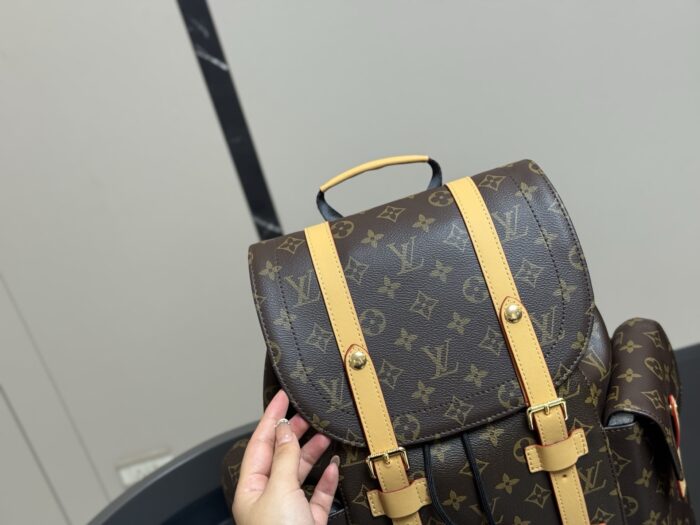 Louis Vuitton Classic Fabric Backpack Understated And Elegant Superb Texture - Image 3