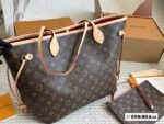 Louis Vuitton Neverfull White Check Pink Lining Extra Large Capacity Detachable Mother-Daughter Bag Commuter Mummy Bag