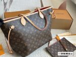Louis Vuitton Neverfull White Check Pink Lining Extra Large Capacity Detachable Mother-Daughter Bag Commuter Mummy Bag - Image 4