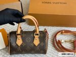 Louis Vuitton Ss2022 Speedy Nano Vintage Monogram, Yellow Leather, Detachable Adjustable Shoulder Strap, Replica Edition (With Box) - Image 5