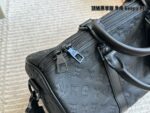 Louis Vuitton Keepall 35 Black Monogram Calfskin Bag With Nylon Wide Shoulder Strap And Luggage Tag - Image 3