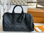 Louis Vuitton Keepall 35 Black Monogram Calfskin Bag With Nylon Wide Shoulder Strap And Luggage Tag - Image 7