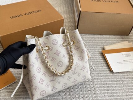 Louis Vuitton Bella Mini Bucket Bag Collection Monogram Perforated Calfskin Round Coin Purse Multi-Carry Bag