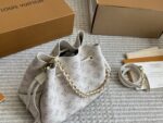 Louis Vuitton Bella Mini Bucket Bag Collection Monogram Perforated Calfskin Round Coin Purse Multi-Carry Bag - Image 4
