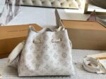 Louis Vuitton Bella Mini Bucket Bag Collection Monogram Perforated Calfskin Round Coin Purse Multi-Carry Bag - Image 5