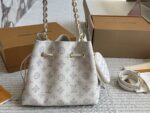 Louis Vuitton Bella Mini Bucket Bag Collection Monogram Perforated Calfskin Round Coin Purse Multi-Carry Bag - Image 7