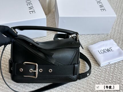 Loewe Puzzle Series Biker Style Waist Belt Design Geometric Bag