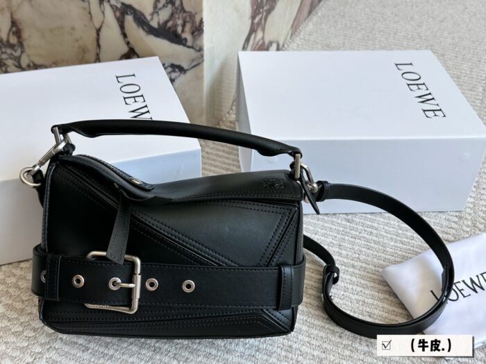 Loewe Puzzle Series Biker Style Waist Belt Design Geometric Bag - Image 8