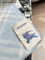 Burberry Wool Scarf - Blue/Pink Narrow Style - Image 3