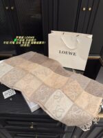 Loewe Enhanced Edition Cashmere Scarf - Latte Colour Stylish, Sophisticated, And Grand - Image 3