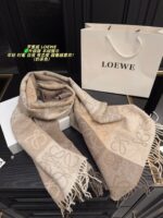 Loewe Enhanced Edition Cashmere Scarf - Latte Colour Stylish, Sophisticated, And Grand - Image 4