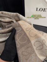 Loewe Enhanced Edition Cashmere Scarf - Latte Colour Stylish, Sophisticated, And Grand - Image 6