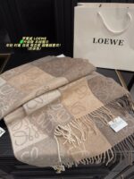 Loewe Enhanced Edition Cashmere Scarf - Latte Colour Stylish, Sophisticated, And Grand - Image 7