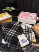 Burberry Wool Scarf - Check Pattern Integrated Edging - Unisex Style - Pure Wool - Image 14