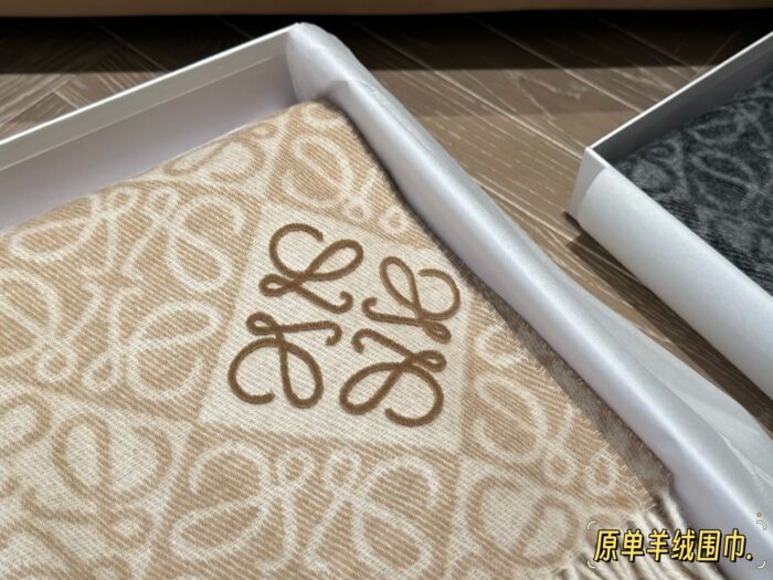 Loewe Cashmere Scarf Delicate Colour Palette Soft And Comfortable Comes With Box - Image 2