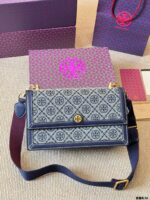 Tory Burch Monogram Large Accordion Bag | Multiple Compartments | Generous Capacity - Image 2