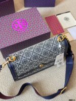Tory Burch Monogram Large Accordion Bag | Multiple Compartments | Generous Capacity - Image 6