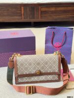 Tory Burch Monogram Large Accordion Bag | Multiple Compartments | Generous Capacity - Image 10